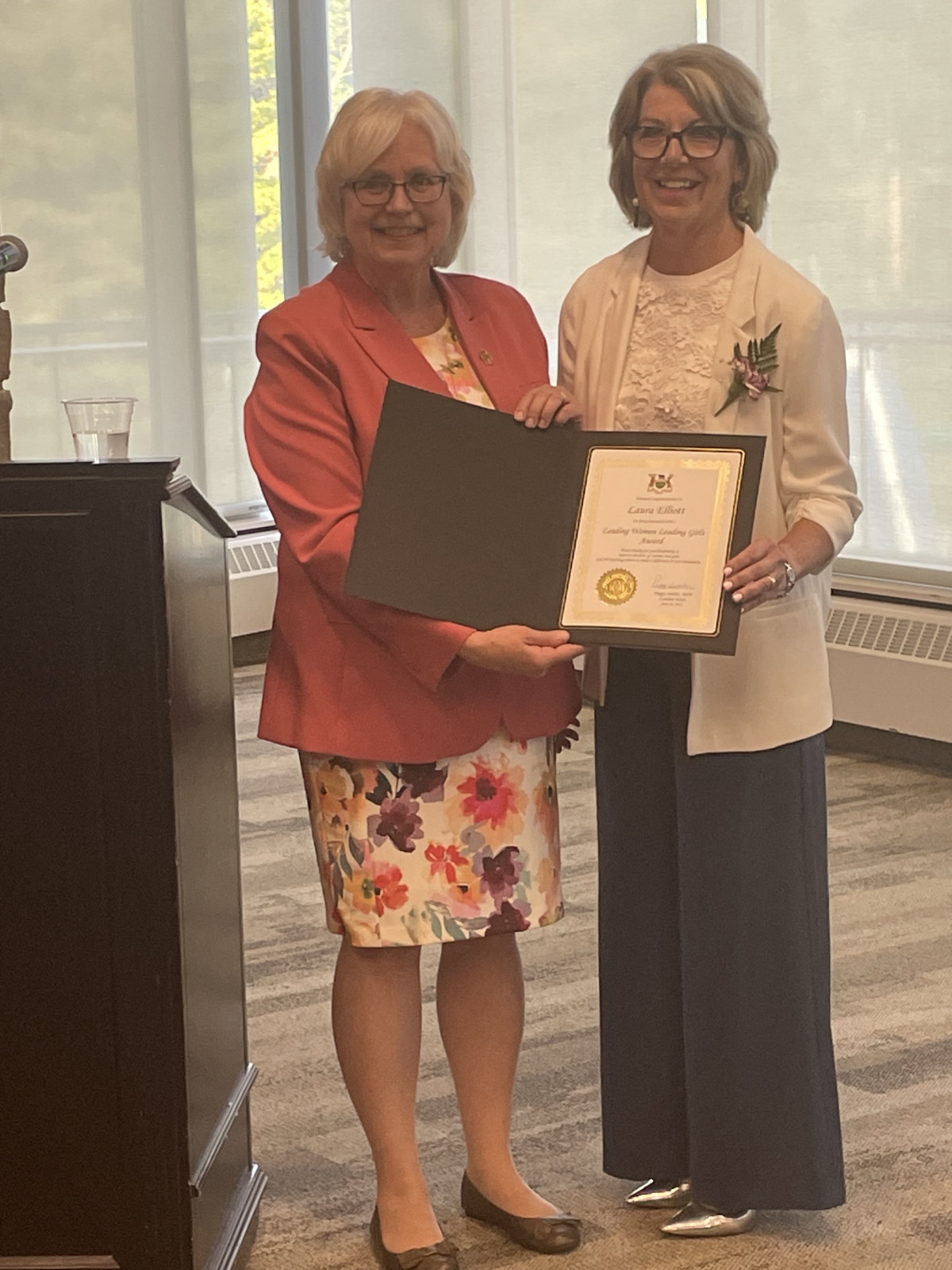 Laura Elliott, Executive Director of CODE and COEP, recipient of the 2025 London West Leading Women Leading Girls Award